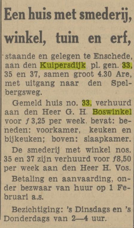 Kuipersdijk 33 G.H. Boswinkel advertentie Tubantia 7-12-1940.jpg