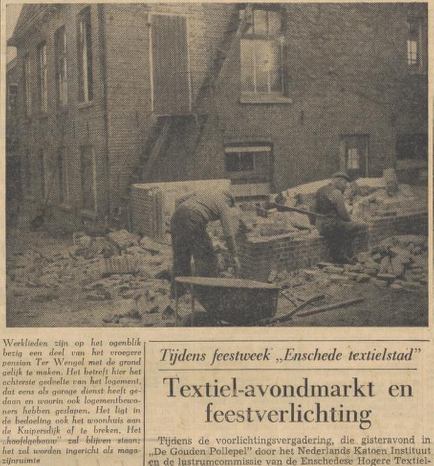 Kuipersdijk 73 voormalig logement Ter Wengel ofwel pension Mina van Putten krantenfoto Tubantia 20-3-1959.jpg