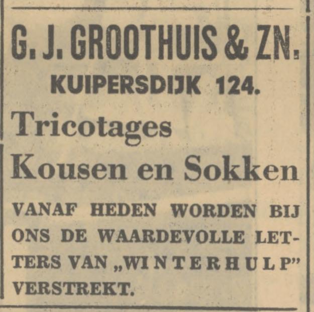 Kuipersdijk 124 G.J. Groothuis & Zn tricotages advertentie Tubantia 25-11-1933.jpg