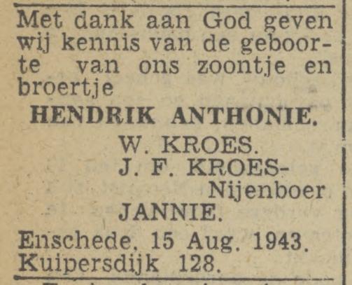 Kuipersdijk 128 W. Kroes advertentie Twentsch nieuwsblad 15-8-1943.jpg