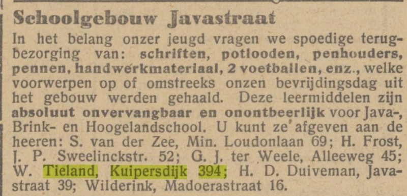 Kuipersdijk 394 W. Tieland krantenbericht Het Parool 16-5-1945.jpg