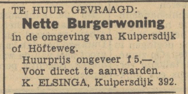 Kuipersdijk 392 K. Elsinga advertentie Tubantia 30-5-1940.jpg