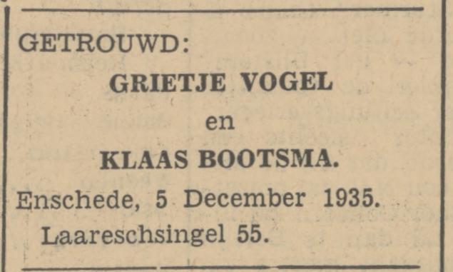 Laaressingel 55 K.Bootsma advertentie Tubantia 5-12-1935.jpg