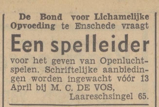 Laaressingel 65 M.C. de Vos advertentie Tubantia 7-4-1937.jpg