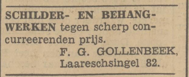 Laaressingel 82 F.G. Gollenbeek schilderwerken advertentie Tubantia 13-7-1933.jpg
