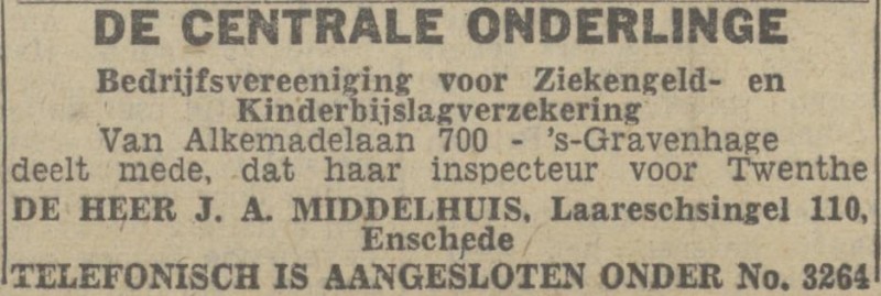Laaressingel 110 J.A.Middelhuis advertentie Twentsch nieuwsblad 20-9-1943.jpg