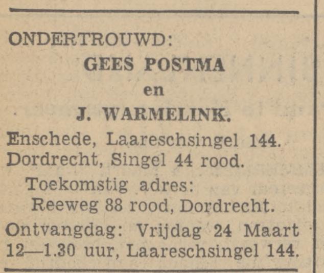 Laaressingel 144 Gees Postma advertentie Tubantia 4-3-1939.jpg