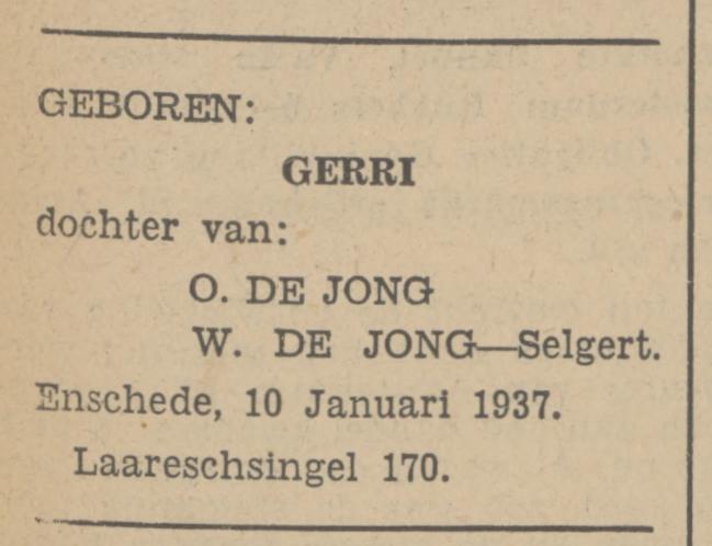 Laaressingel 170 O. de Jong advertentie Tubantia 11-1-1937.jpg