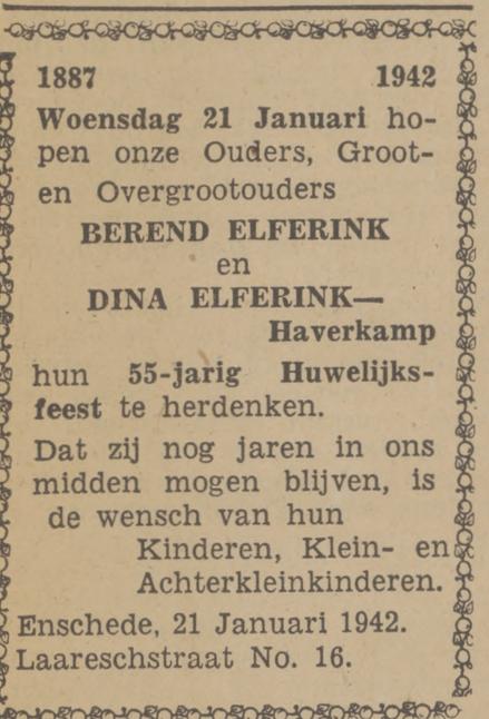 Laaresstraat 16 Berend Elferink advertentie Tubantia 20-1-1942.jpg