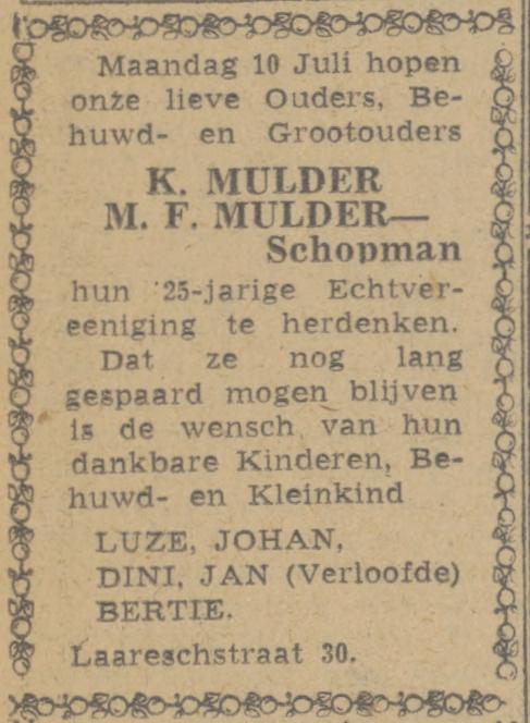 Laaresstraat 30 K.Mulder advertentie Twentsch nieuwsblad 8-7-1944.jpg