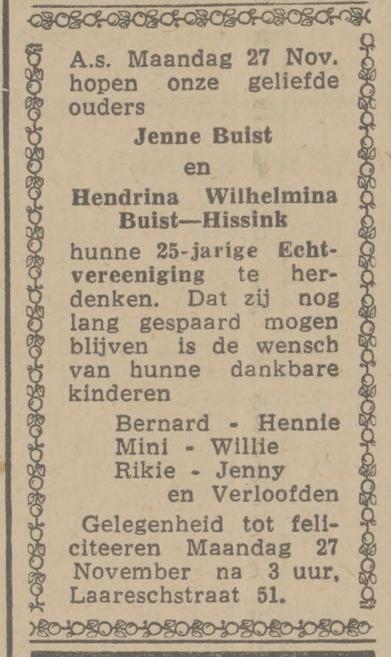 Laaresstraat 51 J.Buist advertentie Twensch nieuwsblad 24-11-1944.jpg