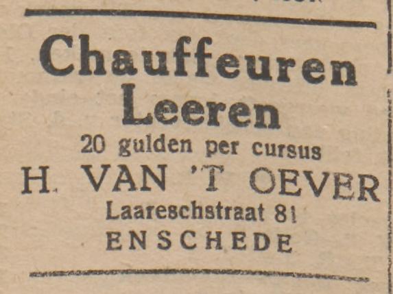 Laaresstraat 81 H. van 't Oever advertentie Twentsche courant 20-10-1931.jpg