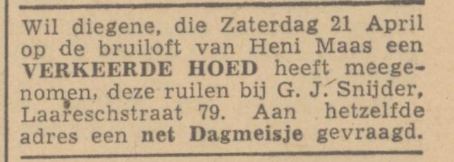 Laaresstraat 79 G.J. Snijder advertentie De Waarheid 15-5-1945.jpg