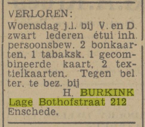 Lage Bothofstraat 212 H.Burkink advertentie Tubantia 21-5-1948.jpg