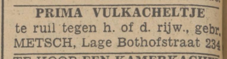 Lage Bothofstraat 234 Metsch advertentie Tubantia 22-10-1942.jpg