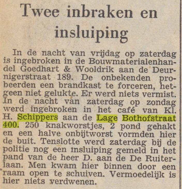 Lage Bothofstraat 400 cafe Kl.H. Schippers krantenbericht Tubantia 16-6-1958.jpg