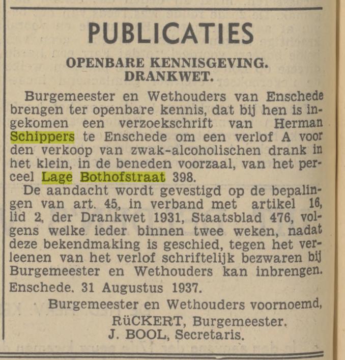 Lage Bothofstraat 398 Herman Schippers krantenbericht Tubantia 31-8-1937.jpg