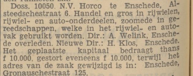 Gronausestraat 125 N.V. Horco directeur H.Klos krantenbericht Tubantia 24-10-1936.jpg