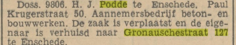 Gronausestraat 127 H.J.Podde aannemer krantenbericht Tubantia 9-11-1935.jpg