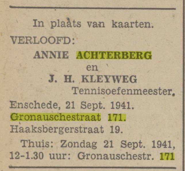 Gronausestraat 171 Annie Achterberg advertentie Tubantia 18-9-1941.jpg