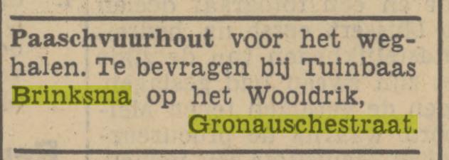 Gronausestraat 176 Brinksma tuinbaas op het Wooldrik advertentie Tubantia 13-4-1938.jpg