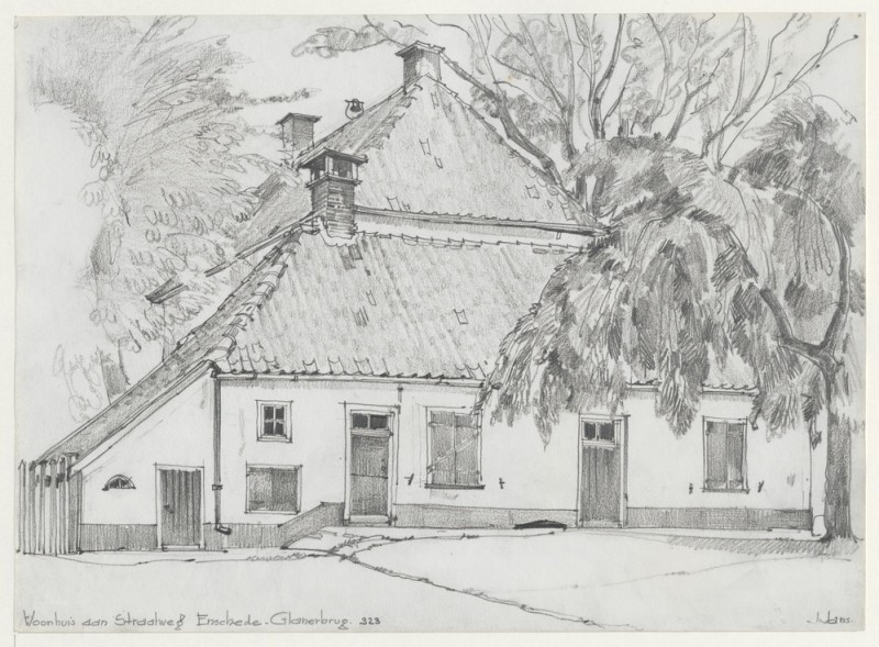 Gronausestraat 169 Tekening van Jan Jans van het voormalige tolhuis 'Slotzicht'.jpg