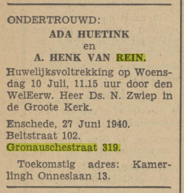 Gronausestraat 319 A.H. van FRein advertentie Tubantia 27-6-1940.jpg