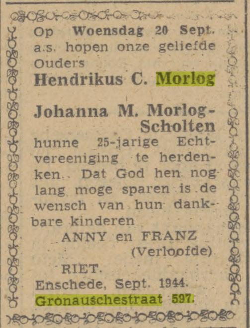 Gronausestraat 597 H.C. Morlog advertentie Twentsch nieuwsblad 16-9-1944.jpg