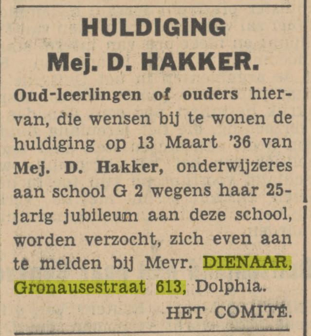 Gronausestraat 613 Dolphia Mevr. Dienaar advertentie Tubantia 10-3-1936.jpg