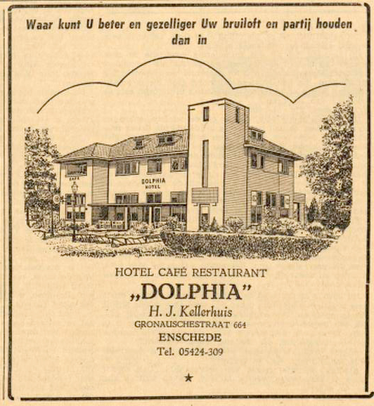 Gronausestraat 664 Hotel Cafe Restaurant Dolphia H.J. Kellerhuis advertentie 1961.jpg