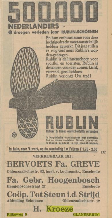 Rijksweg 8 Glanerbrug H.Kroeze advertentie Tubantia 11-7-1930.jpg