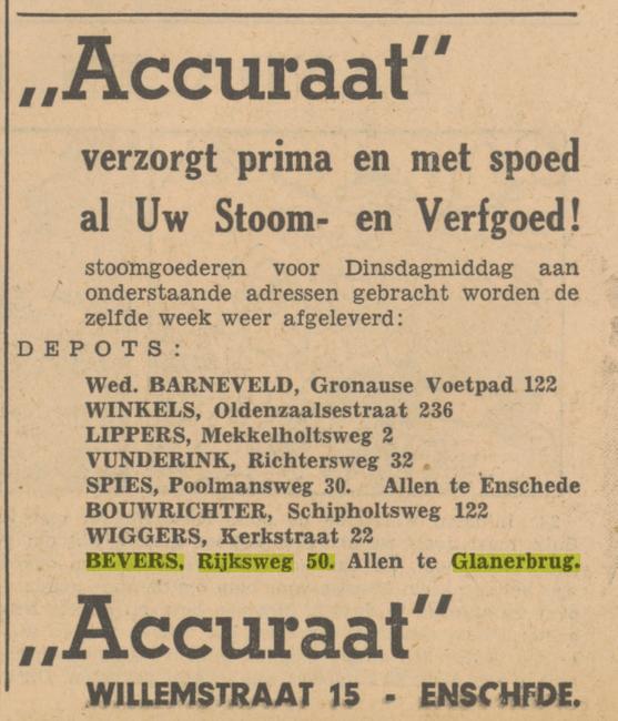 Rijksweg 50 Glanerbrug Bevers advertentie Tubantia 14-8-1948.jpg