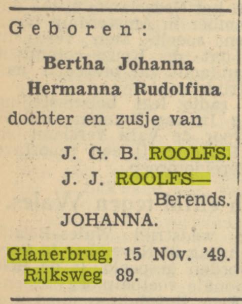 Rijksweg 89 Glanerbrug J.G.B.Roolfs advertentie Tubantia 16-11-1949.jpg
