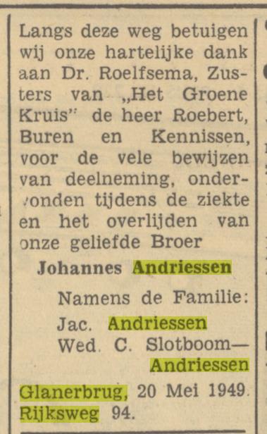 Rijksweg 94 Glanerbrug J.Andriessen advertentie Tubantia 20-5-1949.jpg