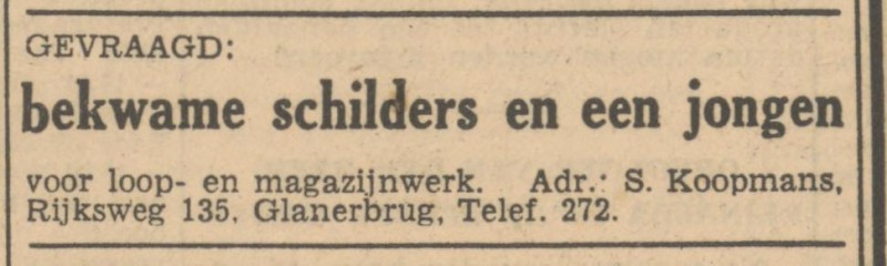 Rijksweg 135 S, Koopmans advertentie Tubantia 13-3-1947.jpg