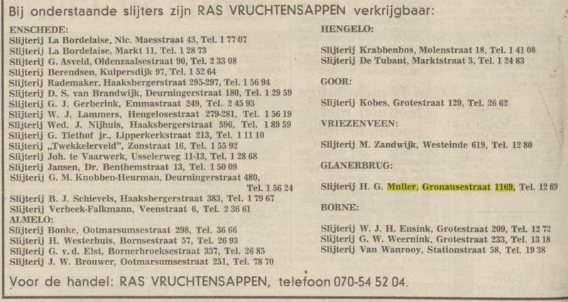 Gronausestraat 1169 slijterij Muller advertentie Tubantia 21-4-1967.jpg