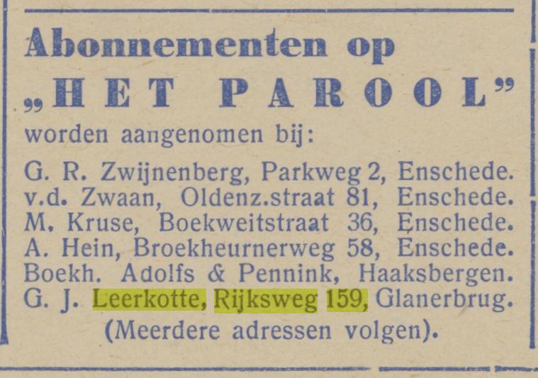 Rijksweg 159 G.J.Leerkotte advertentie Het Parool 5-4-1945.jpg