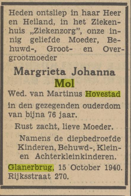 Rijksstraat 270 Glanerbrug M.J.Hovestad-MNol overlijdensadvertentie Tubantia 16-10-1940.jpg