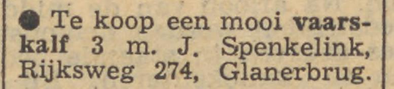 Rijksweg 274 Glanerbrug J.Spenkelink advertentie Tubantia 24-8-1956.jpg
