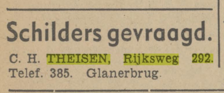 Rijksweg 292 Glanerbrug C.H.Theisen advertentie Tubantia 10-5-1942.jpg