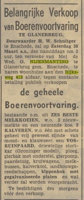 Rijksweg 413 Glanerbrug Mej. G. Nijenmanting advertentie Tubantia 23-3-1940.jpg