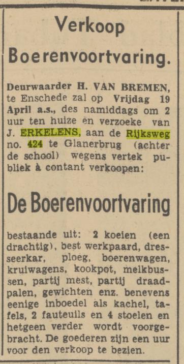 Rijksweg 424 Glanerbrug J. van Erkelens advertentie Tubantia 13-4-1940.jpg