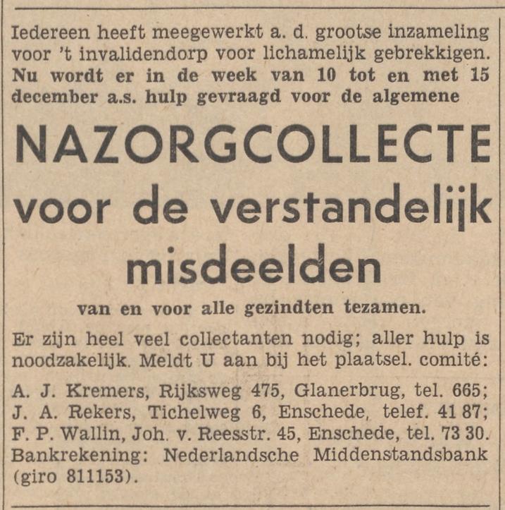 Rijksweg 475 Glanerbrug nazorgcollectie A.J. Kremers advertentie Tubantia 1-12-1962.jpg