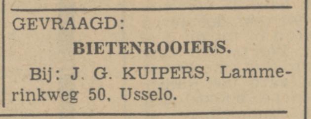 Lammerinkweg 50 Usselo J.G. Kuipers advertentie Tubantia 31-10-1941.jpg