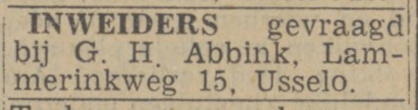Lammerinkweg 15 Usselo G.H. Abbink avertentie Twentsch nieuwsblad 22-6-1943.jpg
