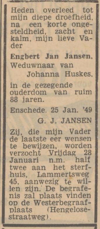 Lammertsweg 45 E.J. Jansen overlijdensadvertentie Tubantia 26-1-1949.jpg