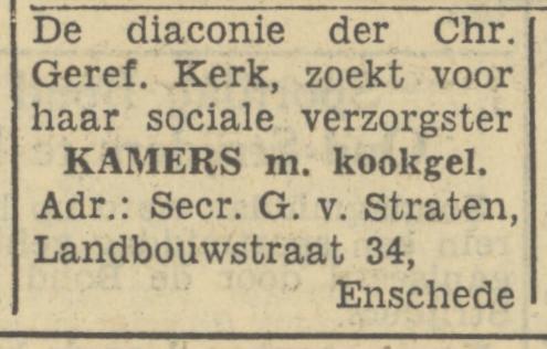 Landbouwstraat 34 G. van Straten advertentie Tubantia 16-5-1950.jpg