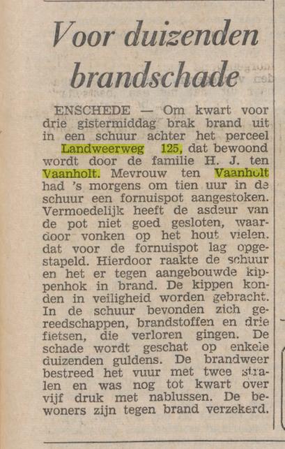 Landweerweg 125 H.J. ten Vaanholt krantenbericht Tubantia 26-9-1964.jpg