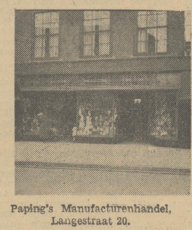 Langestraat 20 Paping Manufacturenhandel, krantenfoto Tubantia 19-6-1934.jpg