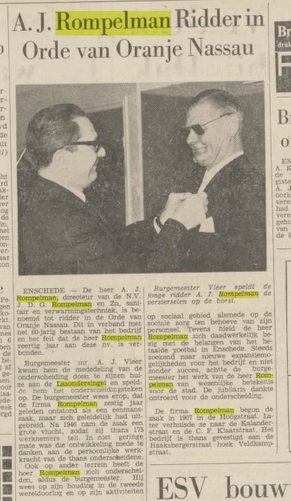 Lasondersingel 40 A.J.Rompelman krantenbericht Tubantia 16-11-1967.jpg